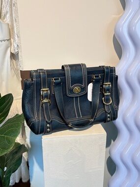 Coach Hampton Miranda Satchel in Midnight Blue